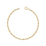 14k arany karlánc, Szingapúri, 17,5 cm