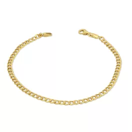  Náramok zo 14k zlata s klasickým vzorom, sploštená mušľa, 18 cm