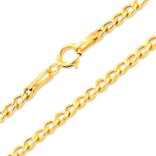 Náhrdelník zo 14k zlata, sploštené brnenie 45 cm