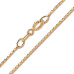 Náhrdelník zo 14k zlata, benátska kocka, 45 cm