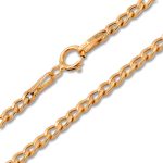 Náhrdelník zo 14k zlata, sploštená mušľa 50 cm