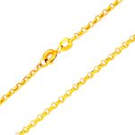 Náhrdelník zo 14k zlata, perlová kotva 50 cm