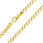 14k zlatý náhrdelník, plochý pancier 55 cm