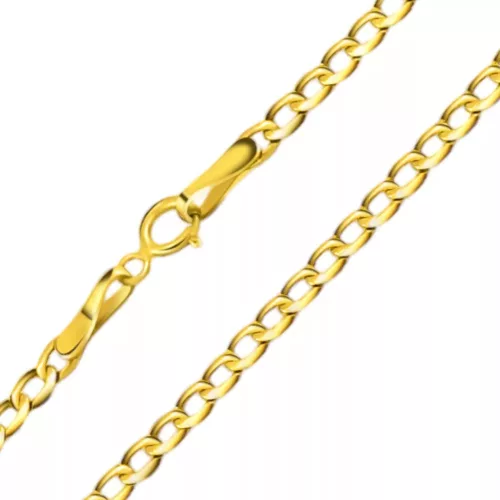14k zlatý náhrdelník, plochý pancier 55 cm