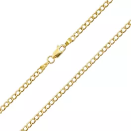 Náhrdelník zo 14k zlata, sploštená mušľa 50 cm