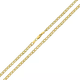 14k zlatý náhrdelník, plochý pancier 55 cm