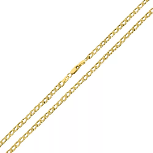 14k zlatý náhrdelník, plochý pancier 55 cm