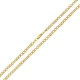14k zlatý náhrdelník, plochý pancier 55 cm