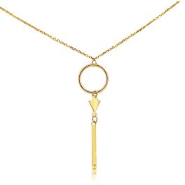 Zlatý náhrdelník so 14k kruhom a príveskom