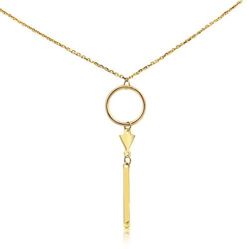 Zlatý náhrdelník so 14k kruhom a príveskom