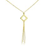 Zlatý náhrdelník so 14k štvorcovým príveskom a príveskom