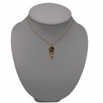 Zlatý náhrdelník 14k s príveskom z drevených listov