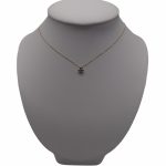 Zlatý náhrdelník 14k s kvetinovým príveskom zdobeným kryštálmi