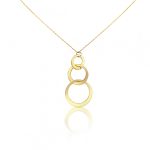 Náhrdelník zo 14k zlata s tromi krúžkami na zavesenie