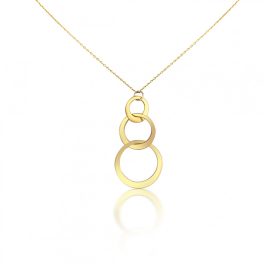 Náhrdelník zo 14k zlata s tromi krúžkami na zavesenie