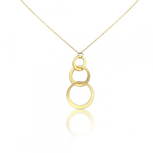 Náhrdelník zo 14k zlata s tromi krúžkami na zavesenie