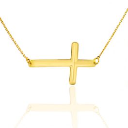 Náhrdelník zo 14k zlata s príveskom krížik
