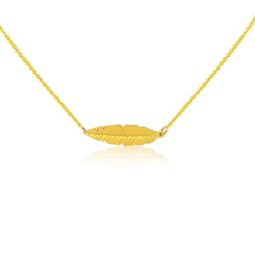 Náhrdelník zo 14k zlata s príveskom fúzy