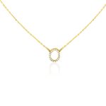 Náhrdelník zo 14k zlata s oválnym kryštálovým príveskom