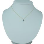 Náhrdelník zo 14 kt zlata s opálovo tyrkysovým krištáľovým príveskom v tvare kvapky