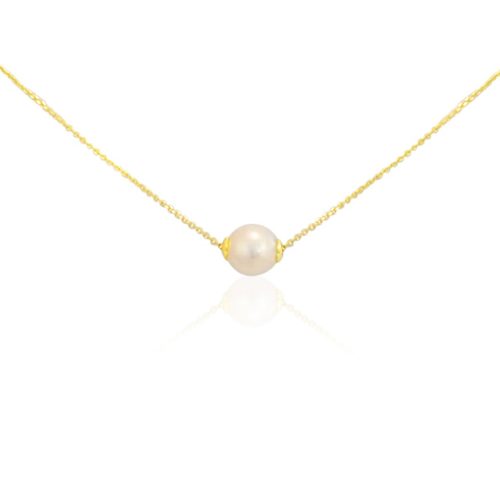 Náhrdelník zo 14k zlata s perlami