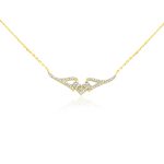 Náhrdelník zo 14 kt zlata s príveskom v trblietavých krištáľoch