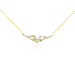   Náhrdelník zo 14 kt zlata s príveskom v trblietavých krištáľoch