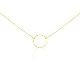 Náhrdelník zo 14k zlata s príveskom v tvare obrúčky