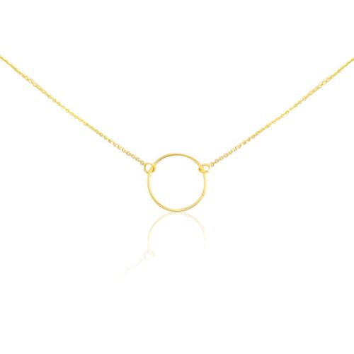 Náhrdelník zo 14k zlata s príveskom v tvare obrúčky