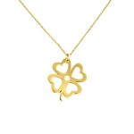Náhrdelník zo 14k zlata s príveskom ďateliny