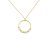Náhrdelník zo 14k zlata s príveskom v tvare obrúčky a perlovým zdobením