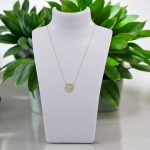 Náhrdelník zo 14k zlata s jedinečným príveskom v tvare obrúčky a krištáľom