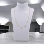 Náhrdelník zo 14k zlata so srdiečkom a kryštálovými príveskami