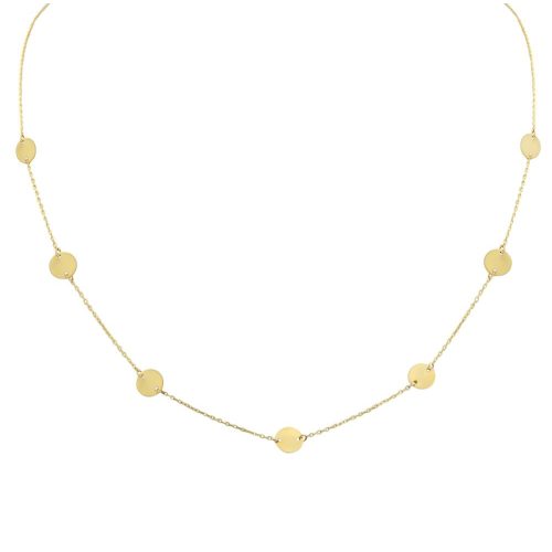 Náhrdelník zo 14 kt zlata so 7 tolárovými príveskami