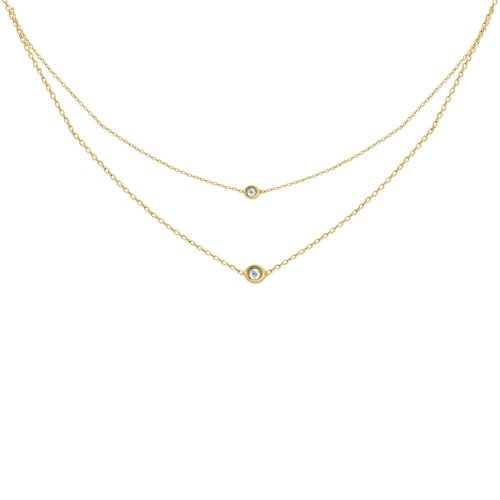 Náhrdelník zo 14k zlata s integrovaným krížikom