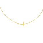 Náhrdelník zo 14k zlata s integrovaným krížikom