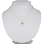 Náhrdelník zo 14k zlata s integrovaným krížikom
