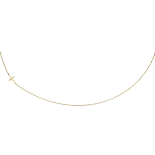 Náhrdelník zo 14k zlata s integrovaným krížikom