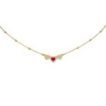 Náhrdelník zo 14k zlata s integrovaným krížikom