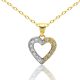 Prívesok zo 14k zlata v dvoch farbách, v tvare srdca
