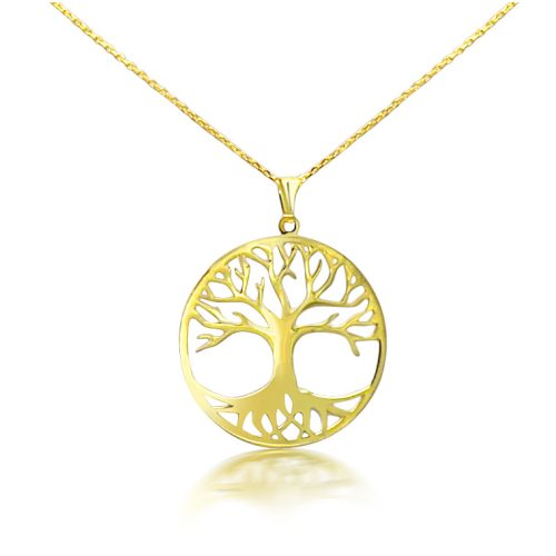 Retiazka na kotvu zo 14 kt zlata s príveskom strom života