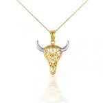 Prívesok zo 14k zlata, býčia hlava