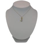 Prívesok zo 14k zlata, mačka, zdobený kryštálmi