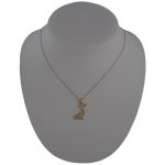 Prívesok zo 14k zlata, jazvečík, s kryštálom