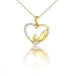 Prívesok zo 14 karátového zlata, milujem svoju mačku