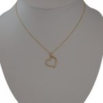 Prívesok srdiečko zo 14k zlata s krištáľovým zdobením