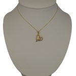 14k zlato bicolor srdce v prívesku srdce