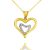 14k zlato bicolor srdce v prívesku srdce