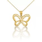 Prívesok s motýľom zo 14k zlata