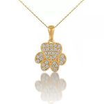 Prívesok zo 14k zlata, labka